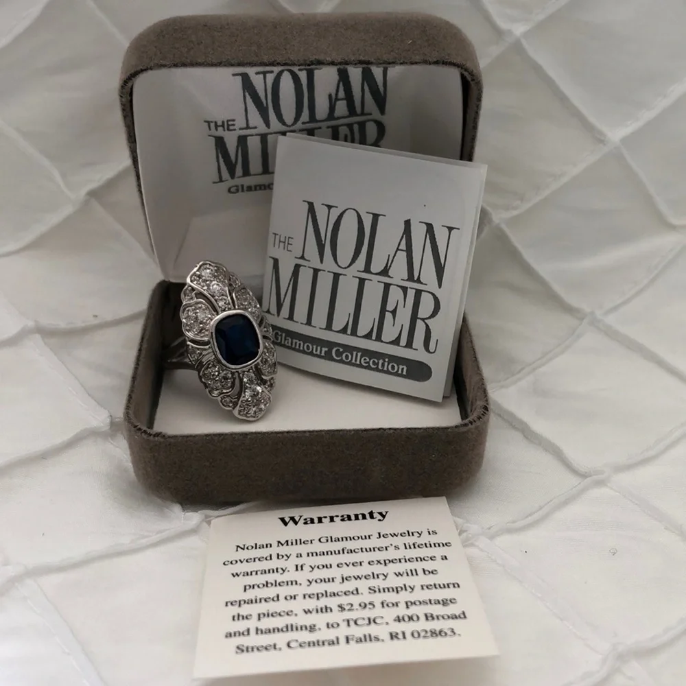 Nolan Miller Silver and Blue Ring - Picture 3 of 8